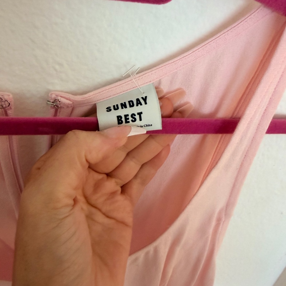 Sunday Best Honey Rider Dress in Pale Pink with Front Slit - LIKE NEW- SMALL 🌸 - Picture 5 of 6